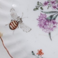 detail of a london decorated chinese porcelain saucer circa 1760